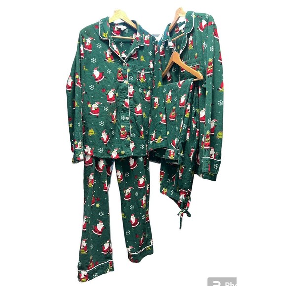 The Company Store Other - The Company Store Men's XMAS Pajamas Santa PJ 2 Sets Matching Size M Flannel